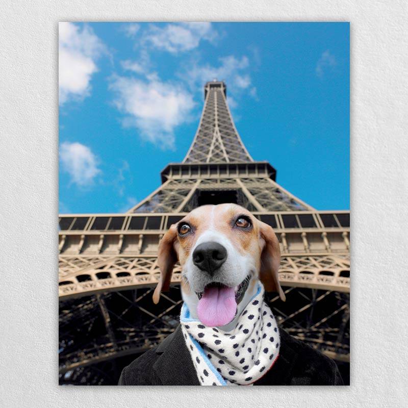 Travel To The Eiffel Tower Animal Face Portrait