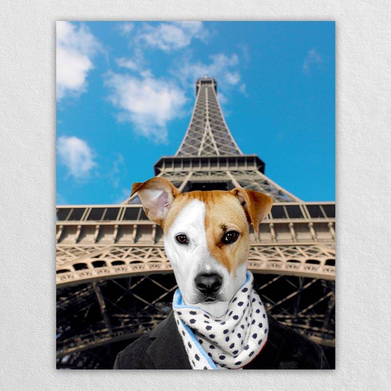 Travel To The Eiffel Tower Animal Face Portrait