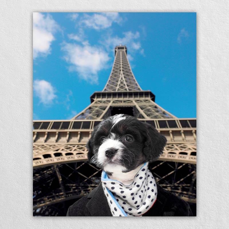 Travel To The Eiffel Tower Animal Face Portrait