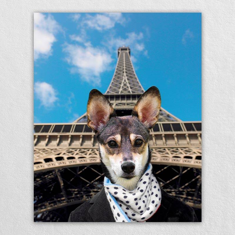 Travel To The Eiffel Tower Animal Face Portrait