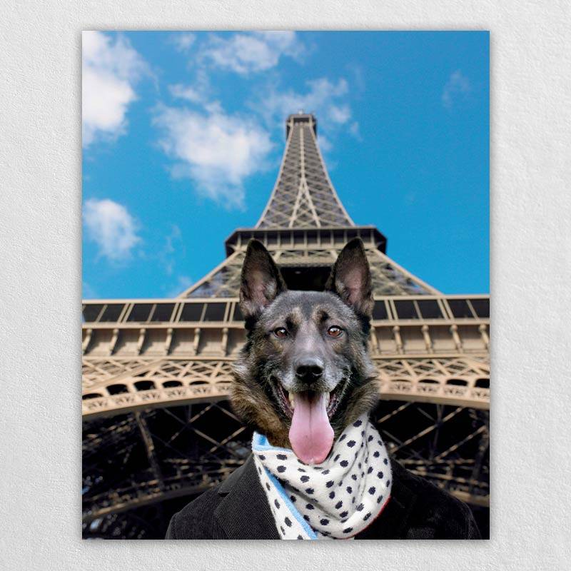 Travel To The Eiffel Tower Animal Face Portrait