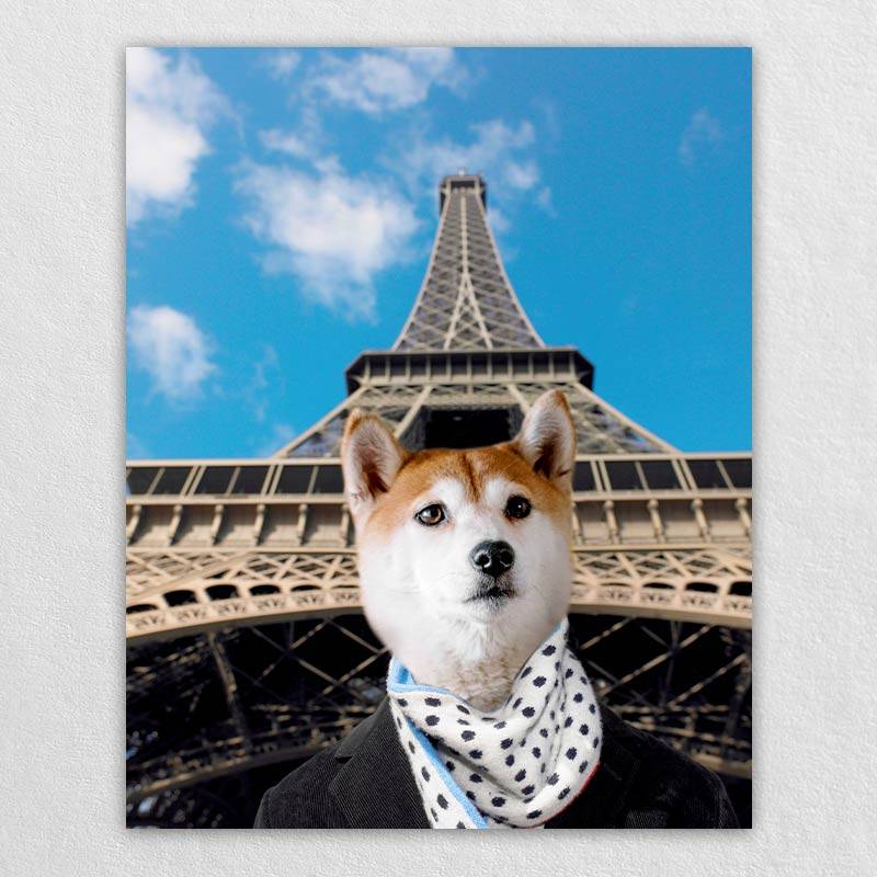 Travel To The Eiffel Tower Animal Face Portrait