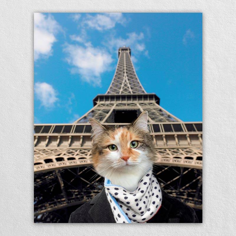 Travel To The Eiffel Tower Animal Face Portrait