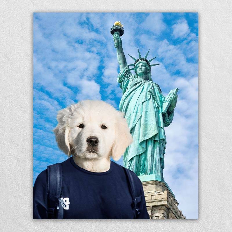 Pet Puppy Dog Drawing Statue Of Liberty Tour