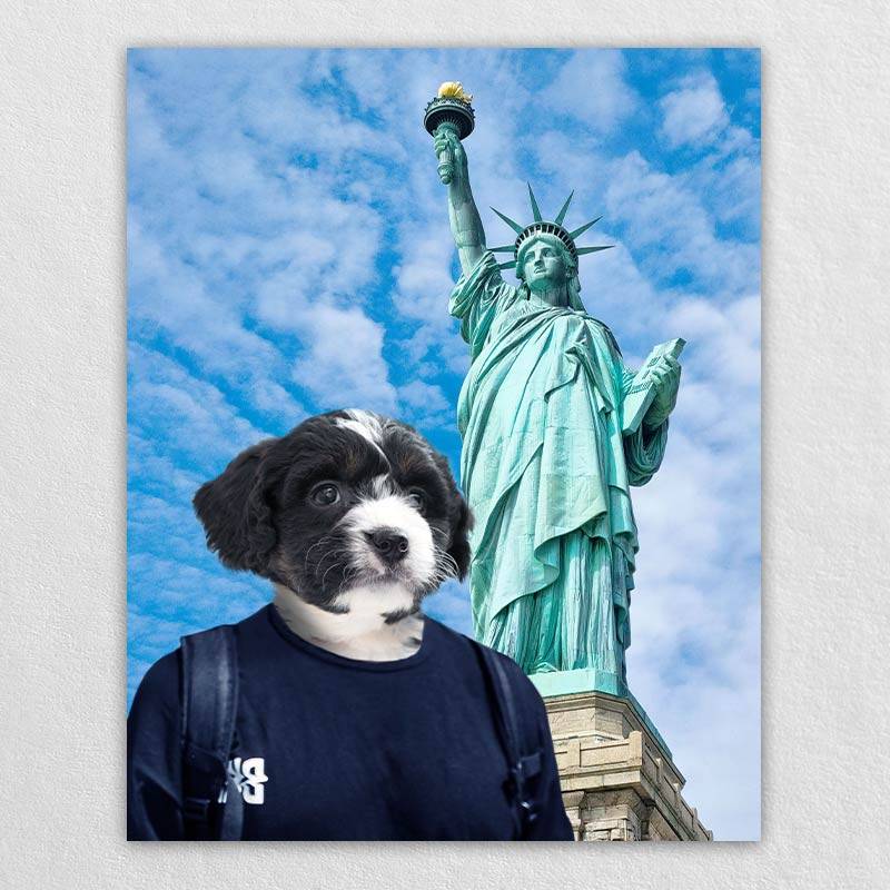 Pet Puppy Dog Drawing Statue Of Liberty Tour