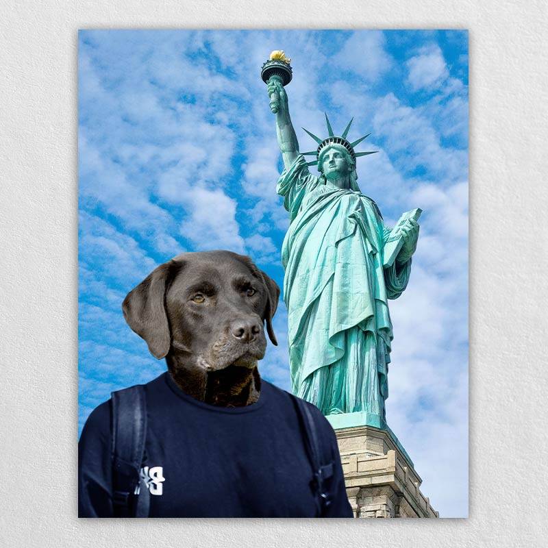 Pet Puppy Dog Drawing Statue Of Liberty Tour