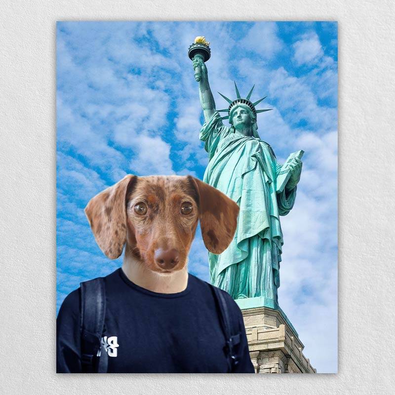 Pet Puppy Dog Drawing Statue Of Liberty Tour