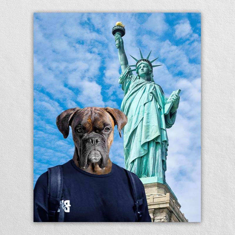 Pet Puppy Dog Drawing Statue Of Liberty Tour