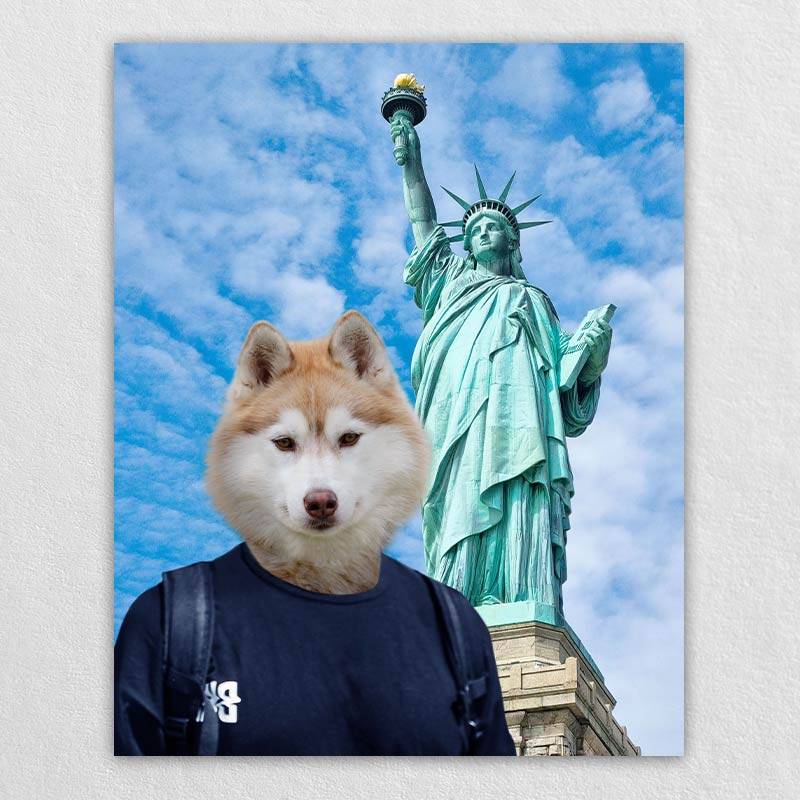 Pet Puppy Dog Drawing Statue Of Liberty Tour