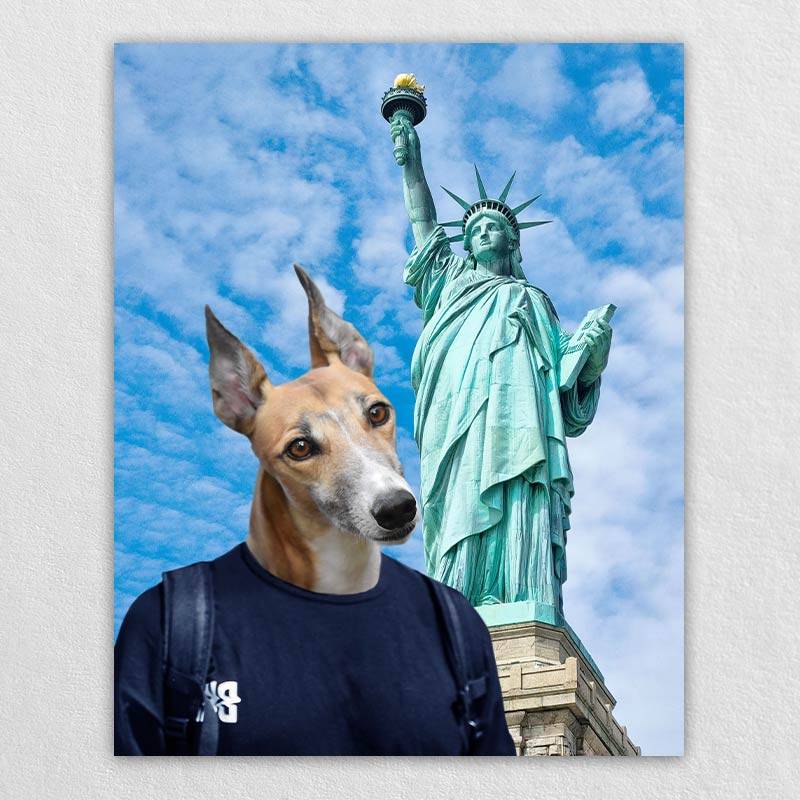 Pet Puppy Dog Drawing Statue Of Liberty Tour