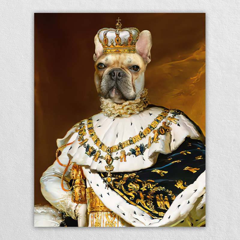 Your Pet Your Dog As King Portrait