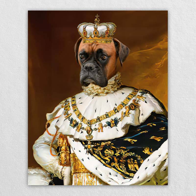 Your Pet Your Dog As King Portrait