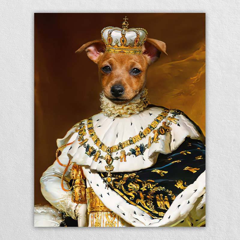 Your Pet Your Dog As King Portrait