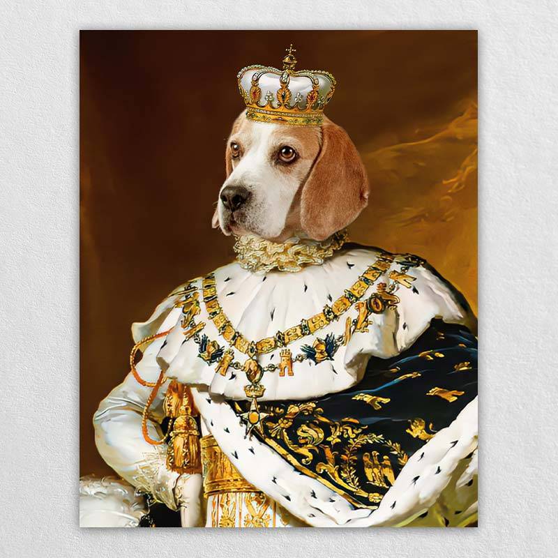 Your Pet Your Dog As King Portrait