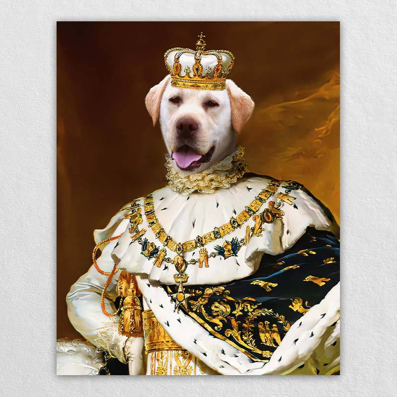 Your Pet Your Dog As King Portrait