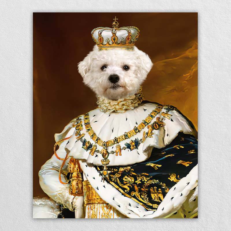 Your Pet Your Dog As King Portrait