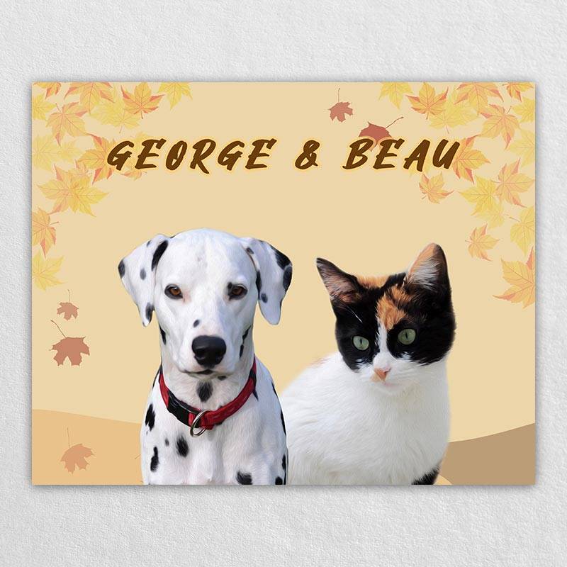 Custom Pet Canvas Personalized Dog Wall Art