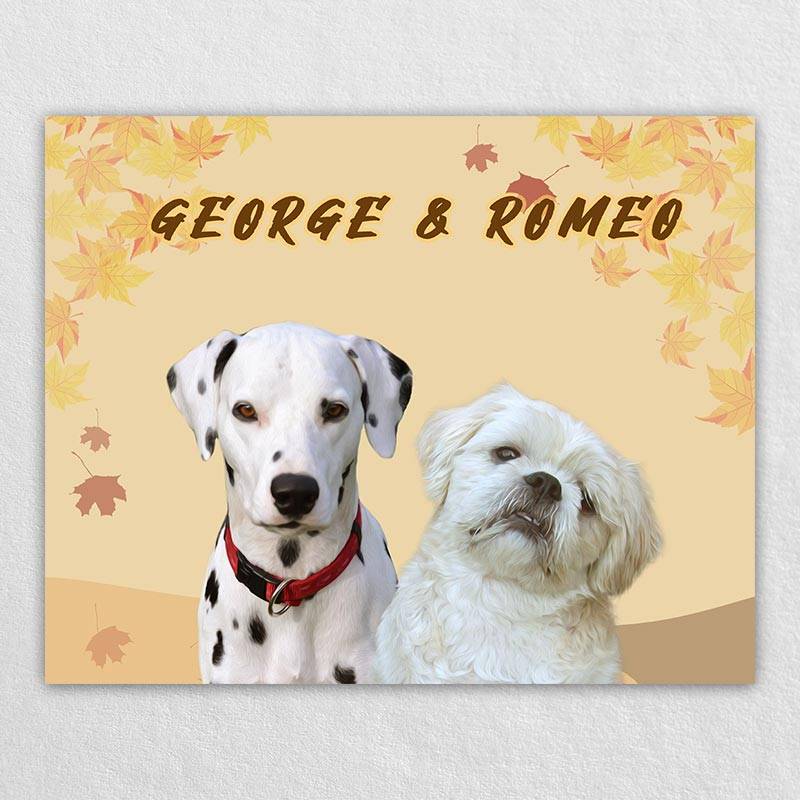 Custom Pet Canvas Personalized Dog Wall Art