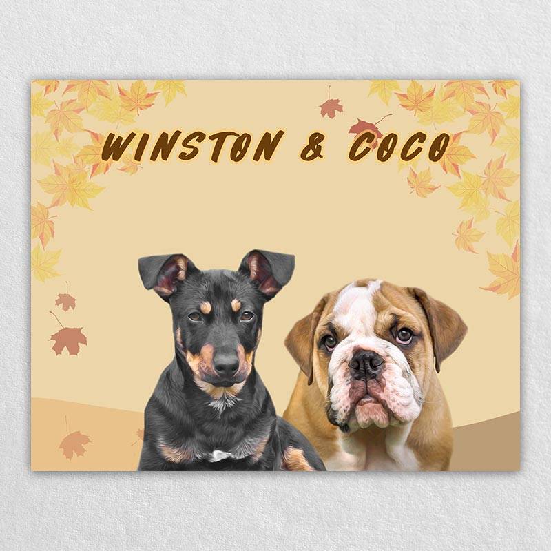 Custom Pet Canvas Personalized Dog Wall Art