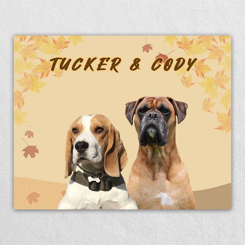 Custom Pet Canvas Personalized Dog Wall Art