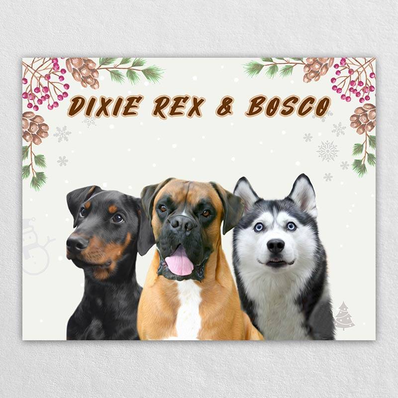 Cute Dog Wall Art Pet Art Canvas