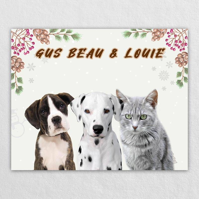 Cute Dog Wall Art Pet Art Canvas