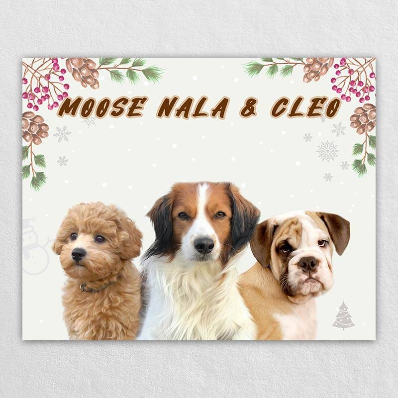 Cute Dog Wall Art Pet Art Canvas