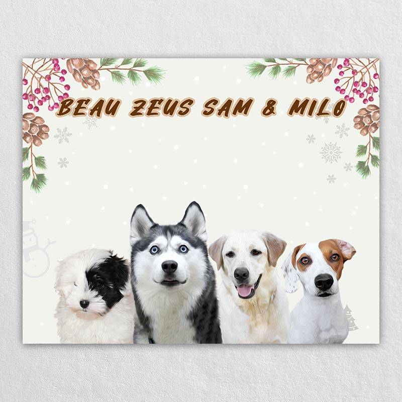 Custom Family Wall Art Pet Canvas