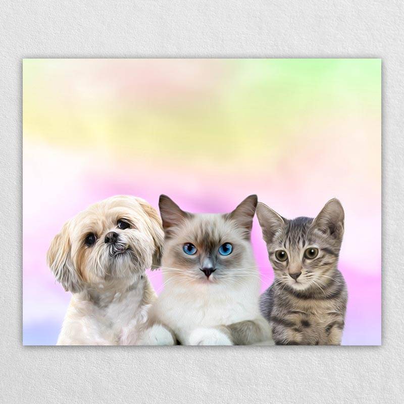 Custom Pop Art Pet Portraits Pet Painting