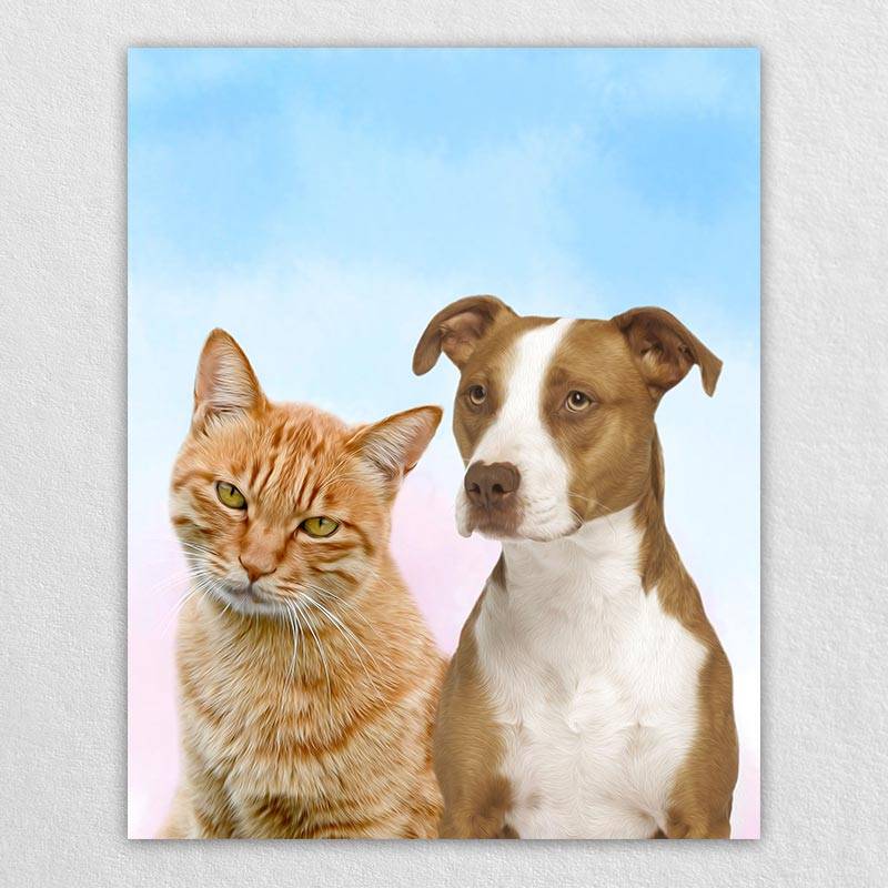 Pet Pop Art Canvas Animal Portraits Artwork