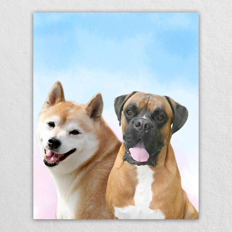 Pet Pop Art Canvas Animal Portraits Artwork