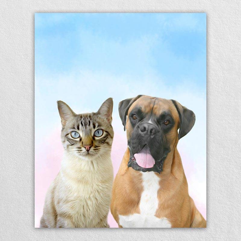 Pet Pop Art Canvas Animal Portraits Artwork