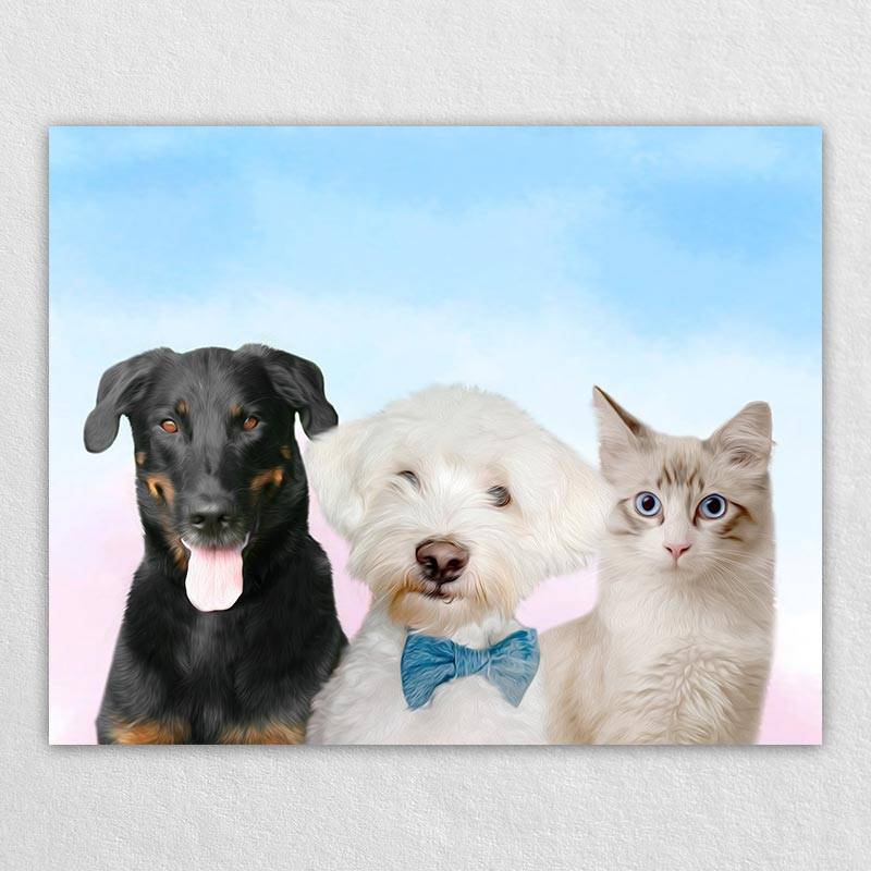 Custom Cat And Dog Wall Art