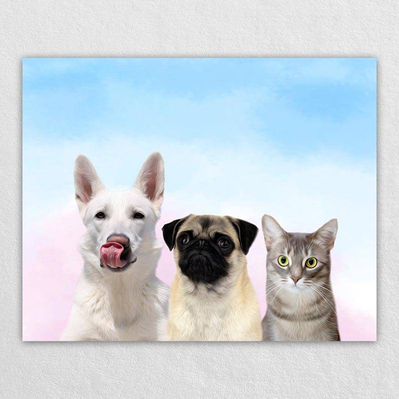 Custom Cat And Dog Wall Art