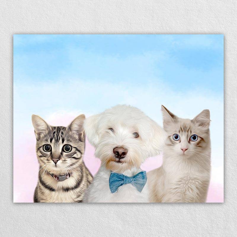 Custom Cat And Dog Wall Art