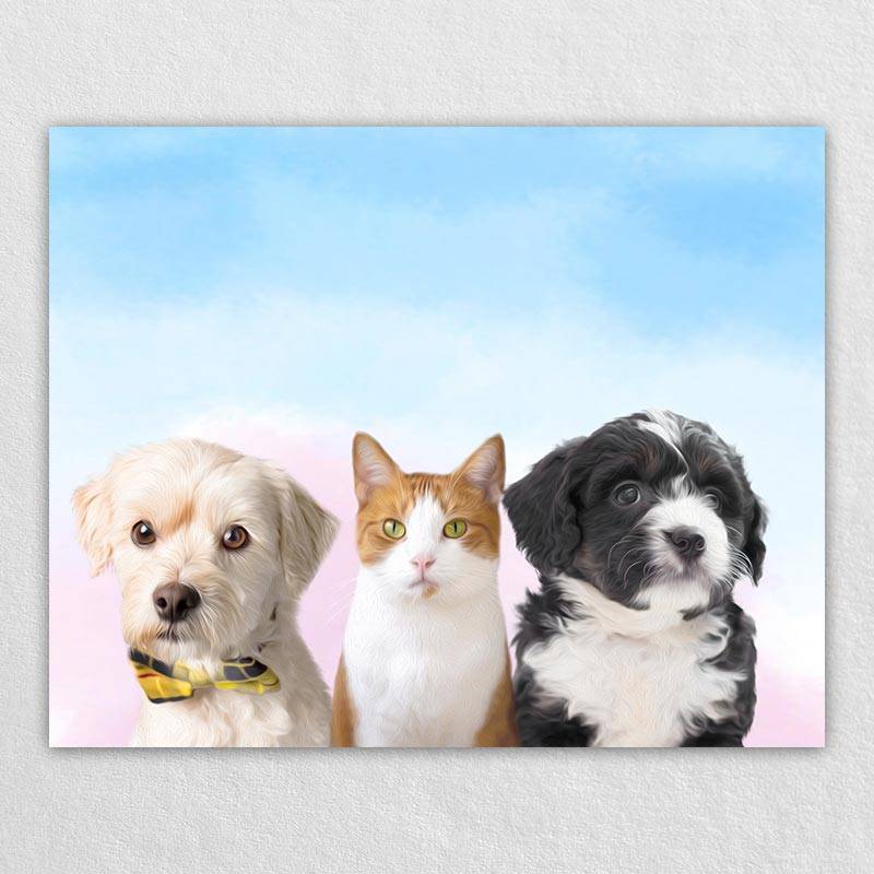 Custom Cat And Dog Wall Art