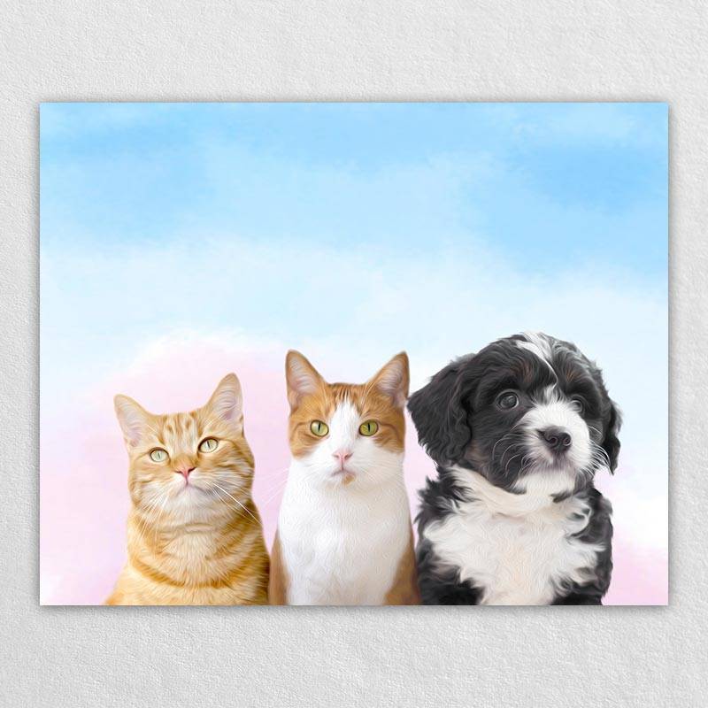 Custom Cat And Dog Wall Art