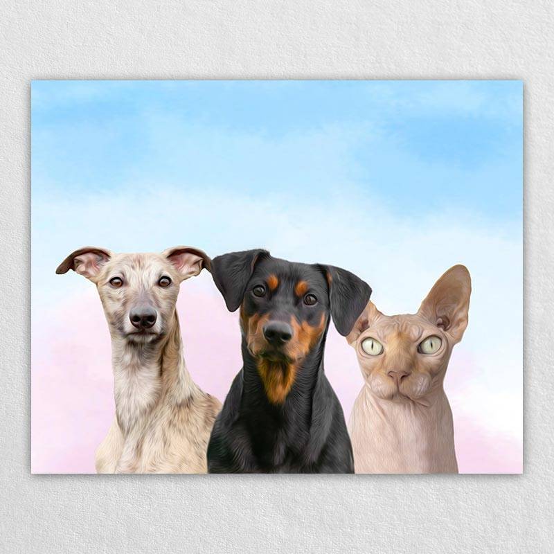 Custom Cat And Dog Wall Art