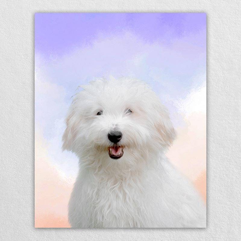 Abstract Dog Painting Pet Portrait Painting