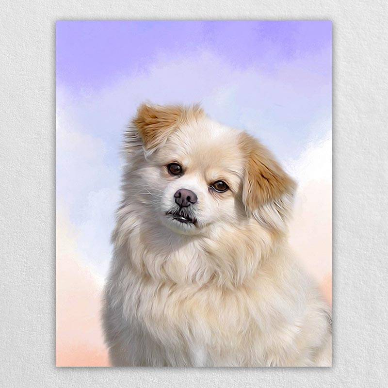 Abstract Dog Painting Pet Portrait Painting