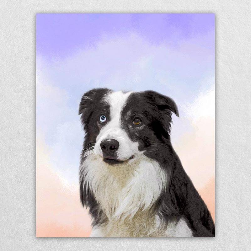 Abstract Dog Painting Pet Portrait Painting