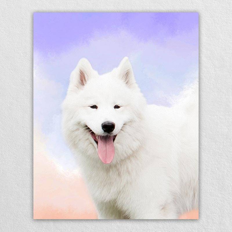 Abstract Dog Painting Pet Portrait Painting