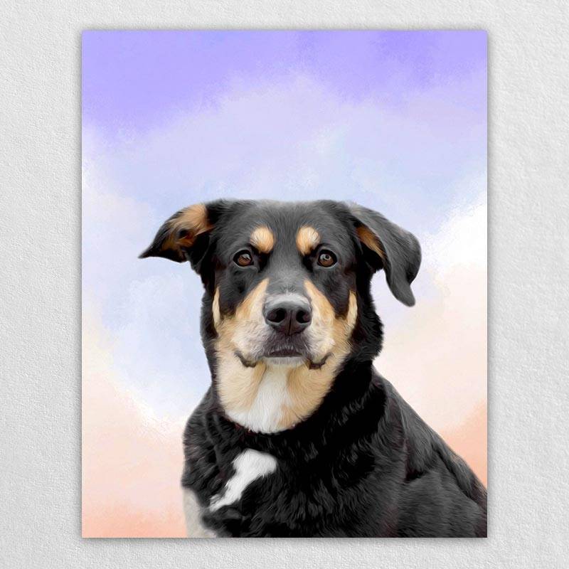 Abstract Dog Painting Pet Portrait Painting