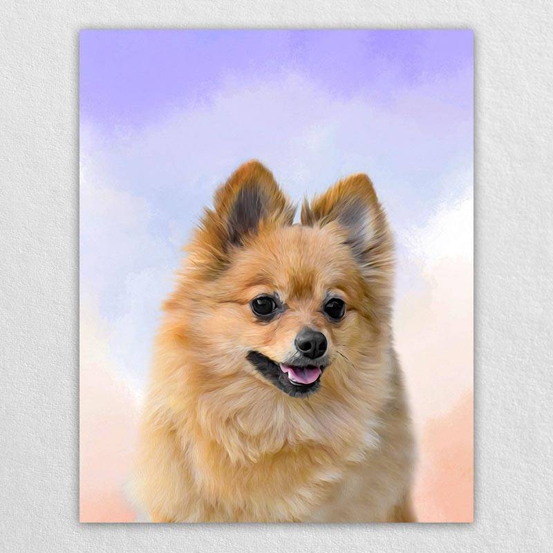 Abstract Dog Painting Pet Portrait Painting