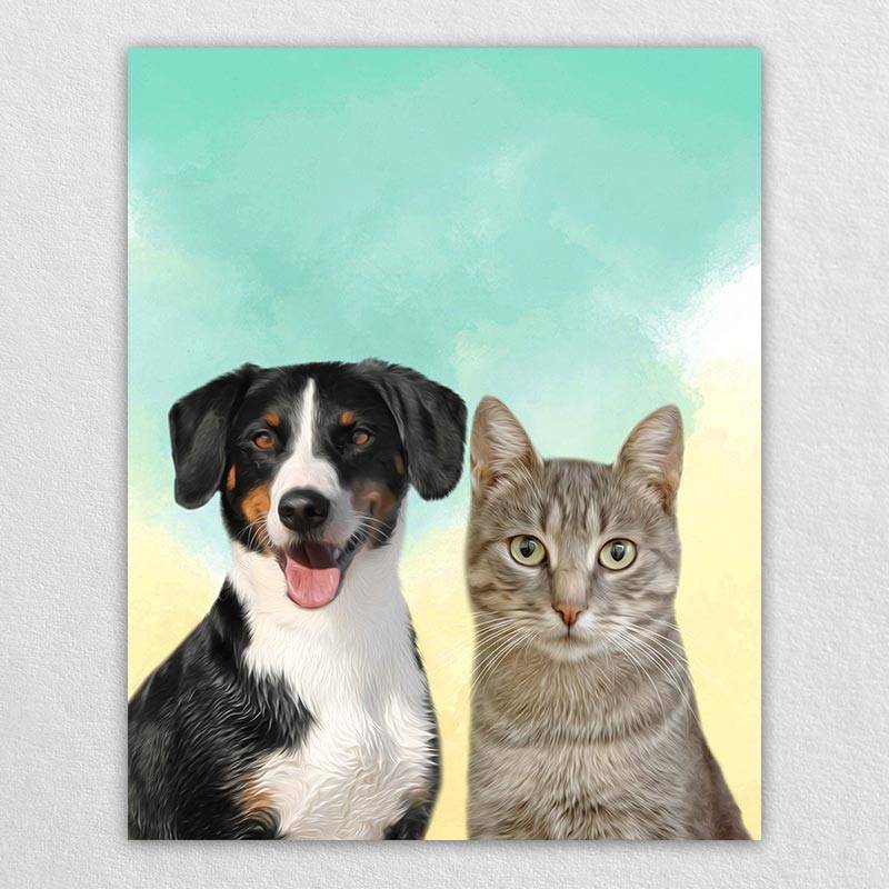 Pop Art Animal Portraits Pet Painting