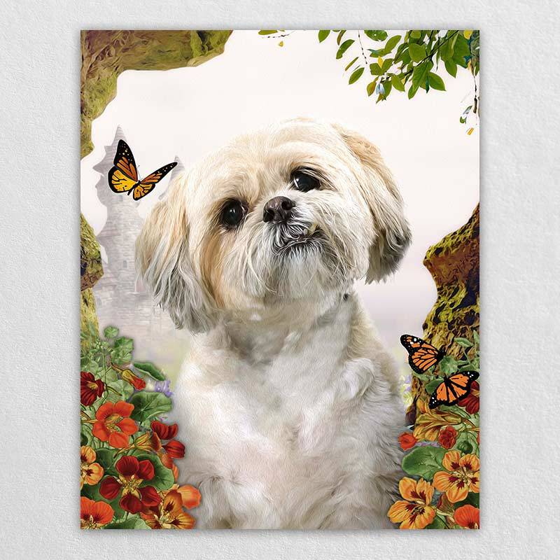 Custom Pet Artwork Pet Dog Love Wall Art