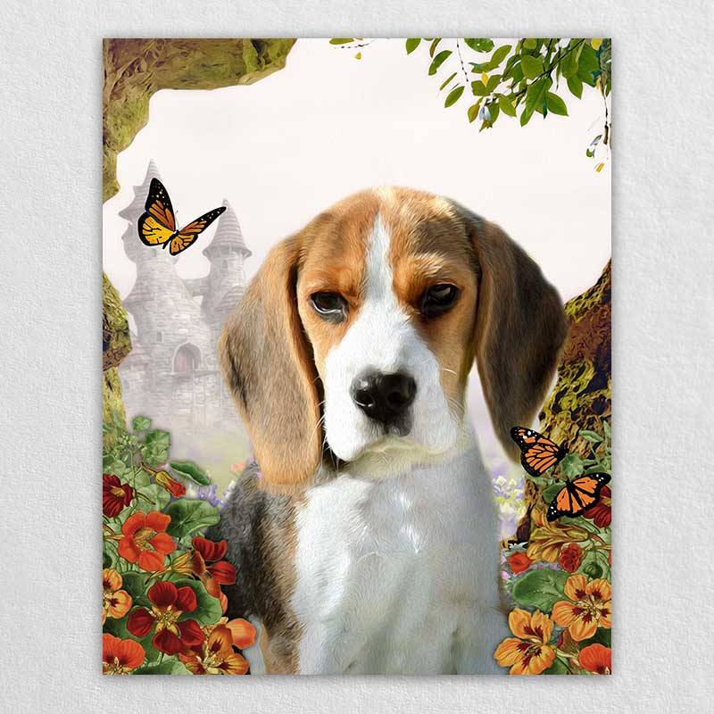 Custom Pet Artwork Pet Dog Love Wall Art