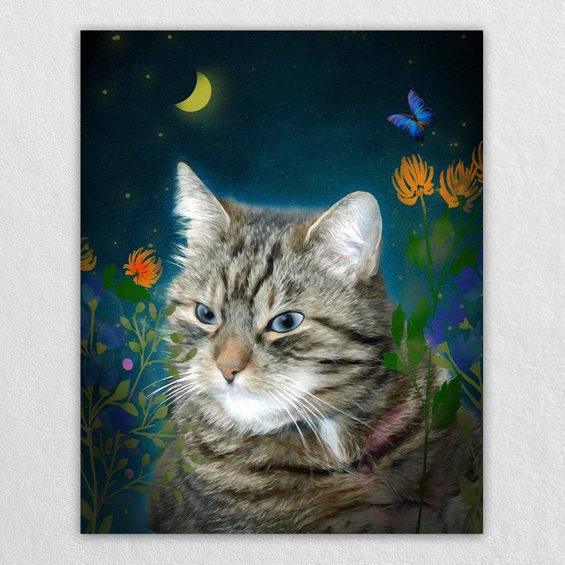 Pet Cat Dog Print Painting Animal Canvas