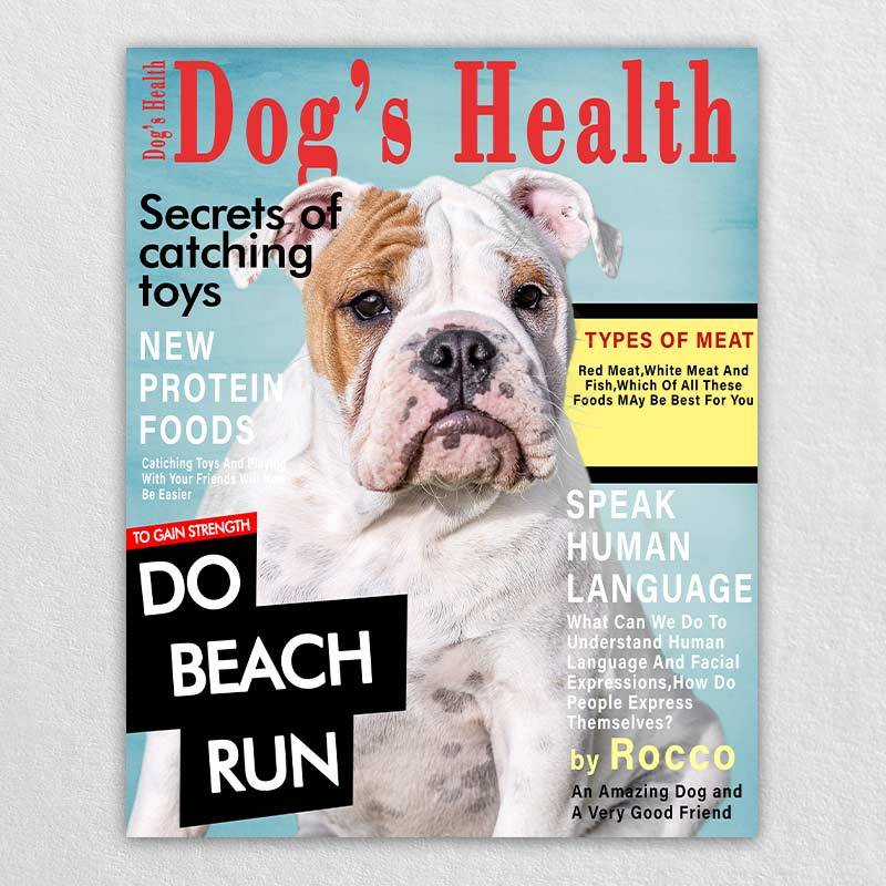 Pet Magazine Cover Csutom Puppy Wall Decor