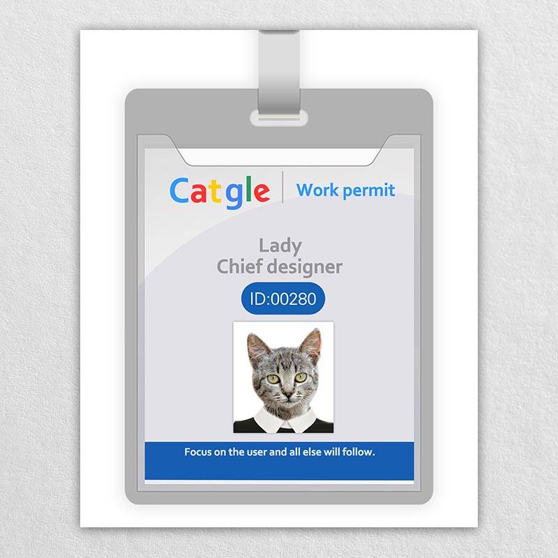 Pet Work Id Badge Pet Dog Art